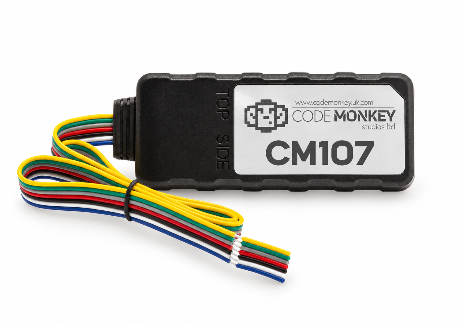 Code Monkey CM107 wired tracker branding mockup
