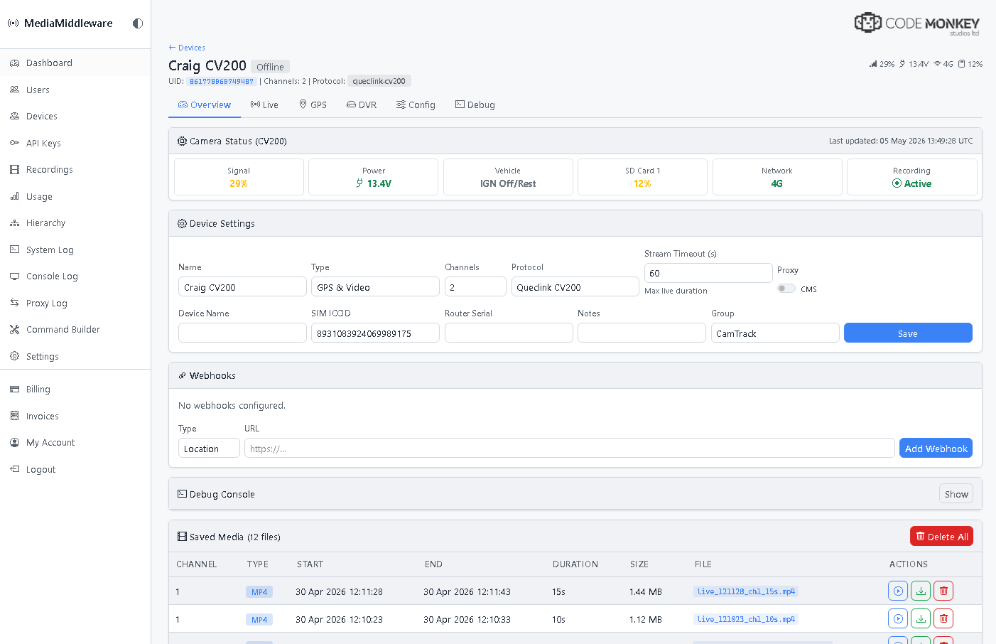 Media Middleware screenshot